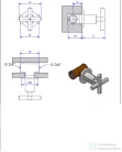 Bugnatese RODOS csempeszelep 3/4" csatlakozással,szálcsiszolt nikkel 7362NS