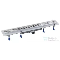   Sapho POLYSAN INDY padlóösszefolyó, inox ráccsal, superflow, DN50, 710x122x65mm (73641)