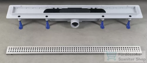 Sapho POLYSAN INDY padlóösszefolyó, inox ráccsal, superflow, DN50, 710x122x65mm (73641)