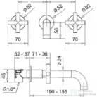 Bugnatese RODOS falsík alatti mosdó csaptelep 19 cm-es kifolyóval,click-clack leeresztővel,bronz 7365SCBR