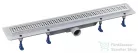 Sapho POLYSAN INDY padlóösszefolyó, inox ráccsal, superflow, DN50, 910x122x65mm (73661)