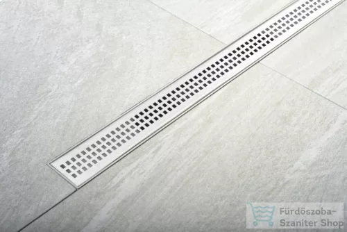 Sapho POLYSAN INDY padlóösszefolyó, inox ráccsal, superflow, DN50, 910x122x65mm (73661)