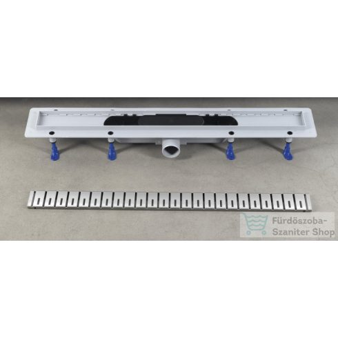 Sapho POLYSAN KLAVER padlóösszefolyó, inox ráccsal, superflow, DN50, 710x122x65mm (73721)