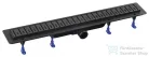 Sapho POLYSAN KLAVER padlóösszefolyó, inox ráccsal, superflow, DN50, 910x122x65mm (73741B)