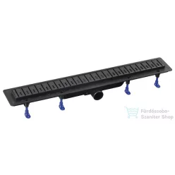   Sapho POLYSAN KLAVER padlóösszefolyó, inox ráccsal, superflow, DN50, 910x122x65mm (73741B)