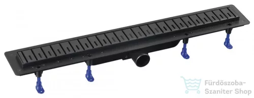 Sapho POLYSAN KLAVER padlóösszefolyó, inox ráccsal, superflow, DN50, 910x122x65mm (73741B)