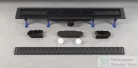 Sapho POLYSAN KLAVER padlóösszefolyó, inox ráccsal, superflow, DN50, 910x122x65mm (73741B)