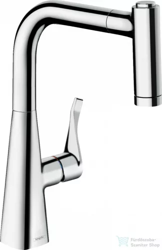 Hansgrohe METRIS M71 mosogató csaptelep 220, kihúzható zuhanyfejjel,2 jet,S-Box, króm 73800000