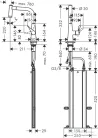 Hansgrohe METRIS M71 mosogató csaptelep 220, kihúzható zuhanyfejjel,2 jet,S-Box, króm 73800000