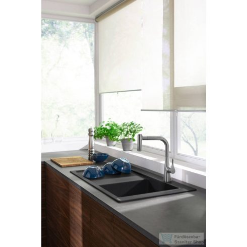 Hansgrohe METRIS M71 mosogató csaptelep 220, kihúzható zuhanyfejjel,2 jet,S-Box, króm 73800000