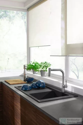 Hansgrohe METRIS M71 mosogató csaptelep 220, kihúzható zuhanyfejjel,2 jet,S-Box, króm 73800000
