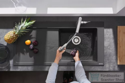Hansgrohe METRIS M71 mosogató csaptelep 220, kihúzható zuhanyfejjel,2 jet,S-Box, króm 73800000