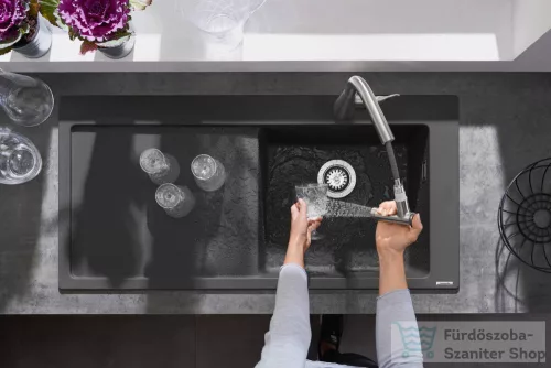 Hansgrohe METRIS M71 mosogató csaptelep 220, kihúzható zuhanyfejjel,2 jet,S-Box, króm 73800000