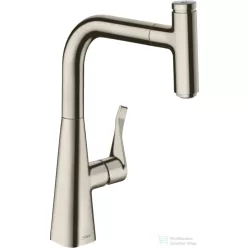   Hansgrohe METRIS Select M71 kihúzható fejes mosogató csaptelep 240,1 jet,SBox, rozsdamentes acél hatású 73802800