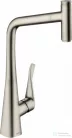 Hansgrohe METRIS Select M71 kihúzható fejes mosogató csaptelep 220,1 jet,SBox, rozsdamentes acél hatású 73803800