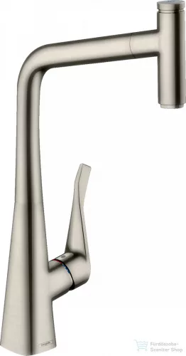Hansgrohe METRIS Select M71 kihúzható fejes mosogató csaptelep 220,1 jet,SBox, rozsdamentes acél hatású 73803800