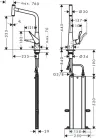 Hansgrohe METRIS Select M71 kihúzható fejes mosogató csaptelep 220,1 jet,SBox, rozsdamentes acél hatású 73803800