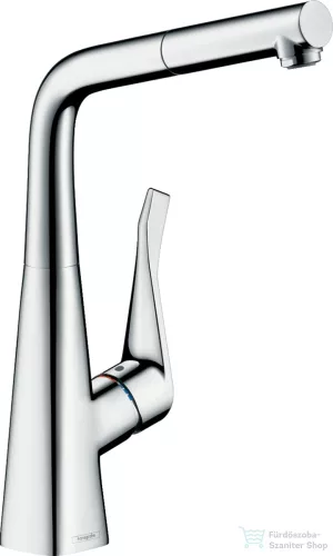 Hansgrohe METRIS M71 320 kihúzható fejes mosogató csaptelep,SBox, króm 73812000