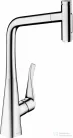 Hansgrohe Metris Select M71 mosogató csaptelep kihúzható kifolyóval, króm 73816000
