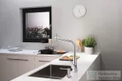 Hansgrohe Metris Select M71 mosogató csaptelep kihúzható kifolyóval, króm 73816000