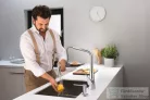 Hansgrohe Metris Select M71 mosogató csaptelep kihúzható kifolyóval, króm 73816000