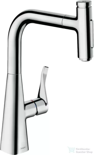 Hansgrohe METRIS Select M71 240 kihúzható fejes mosogató csaptelep 2 jet,SBox, króm 73817000