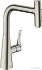 Hansgrohe METRIS Select M71 kihúzható fejes mosogató csaptelep 240,2 jet,SBox, rozsdamentes acél hatású 73817800