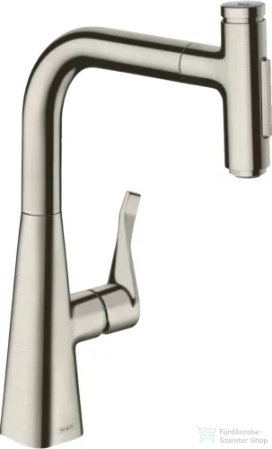 Hansgrohe METRIS Select M71 kihúzható fejes mosogató csaptelep 240,2 jet,SBox, rozsdamentes acél hatású 73817800