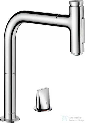 Hansgrohe TALIS M71 egykaros 2 lyukú mosogató csaptelep kihúzható fejjel, króm 73818000