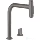 Hansgrohe TALIS M71 egykaros 2 lyukú mosogató csaptelep kihúzható fejjel, szálcsiszolt fekete/króm 73818340