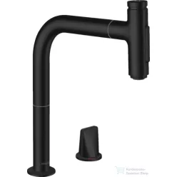  Hansgrohe TALIS M71 egykaros 2 lyukú mosogató csaptelep kihúzható fejjel, matt fekete 73818670