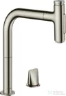 Hansgrohe TALIS M71 egykaros 2 lyukú mosogató csaptelep kihúzható fejjel, nemesacél 73818800