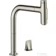 Hansgrohe TALIS M71 egykaros 2 lyukú mosogató csaptelep kihúzható fejjel, nemesacél 73818800