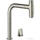 Hansgrohe METRIS Select M71 2 lyukú egykaros konyhai csaptelep 200, kihúzható zuhanyfejjel, 2 jet, rozsdamentes acél hatású 73819800