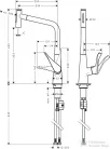 Hansgrohe METRIS Select M71 M7117-H320 egykaros mosogató csaptelep, nemesacél felület 73820800