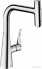 Hansgrohe METRIS Select M71 M7117-H240 egykaros mosogató csaptelep kihúzható kifolyóval, króm 73822000