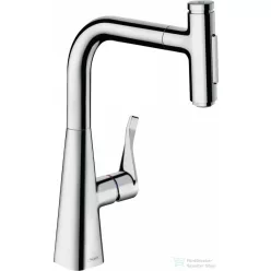   Hansgrohe METRIS Select M71 M7117-H240 egykaros mosogató csaptelep kihúzható kifolyóval, króm 73822000