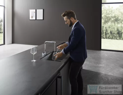 Hansgrohe AQUANO SELECT M81 2 jet 250 mosogató csaptelep kihúzható fejjel, króm 73836000