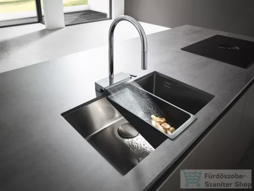 Hansgrohe AQUANO SELECT M81 3 jet 170 mosogató csaptelep kihúzható fejjel, króm 73837000