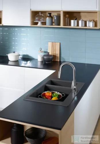 Hansgrohe Talis M51 160 mosogató csaptelep kihúzható fejjel, 2 jet, sBox, króm 73850000