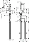 Hansgrohe Talis M51 160 mosogató csaptelep kihúzható fejjel, 2 jet, sBox, nemesacél felület 73850800