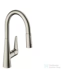 Hansgrohe TALIS M51 S-Box egykaros mosogató csaptelep 200, kihúzható zuhanyfejjel,2 jet, rozsdamentes acél hatású 73851800