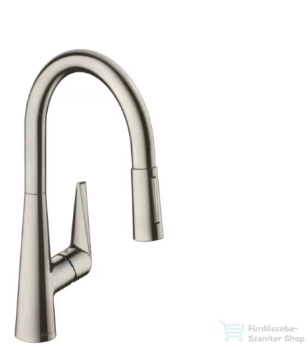 Hansgrohe TALIS M51 S-Box egykaros mosogató csaptelep 200, kihúzható zuhanyfejjel,2 jet, rozsdamentes acél hatású 73851800