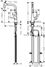 Hansgrohe TALIS M51 300 S-Box egykaros mosogató csaptelep kihúzható zuhanyfejjel,2 jet, rozsdamentes acél hatású 73867800