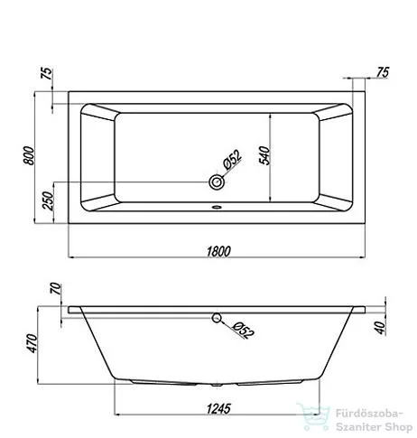 Kolpa San Elektra 180x80 fürdőkád 739130