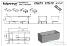 Kolpa San Elektra 170x70 fürdőkád 740680