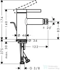 Hansgrohe ZESIS S bidé csaptelep automata leeresztővel, matt fekete 74201670