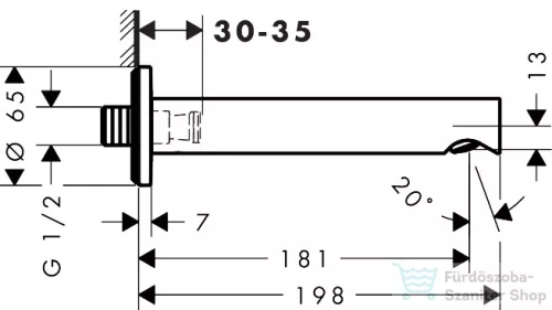 Hansgrohe ZESIS S 18,1 cm-es kádtöltő, króm 74410000