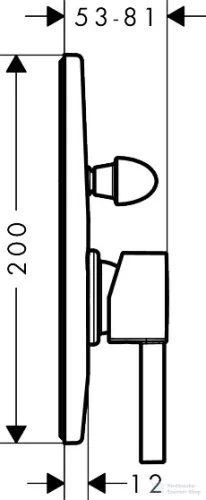 Hansgrohe ZESIS S falsík alatti kád /zuhany csaptelep belső egységgel, matt fekete 74418670