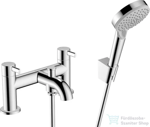 Hansgrohe ZESIS S peremre szerelhető kádtöltő csaptelep zuhanyszettel, króm 74424000